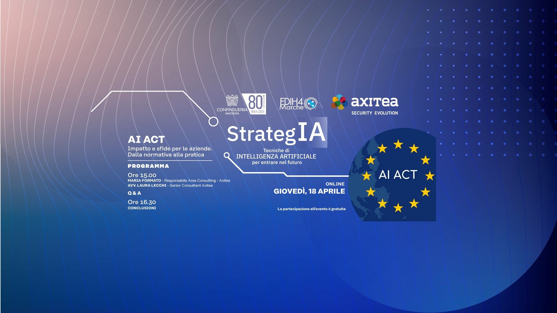 StrategIA - Quarto incontro: L'AI Act: impatto e sfide per le aziende - 18 aprile 2024